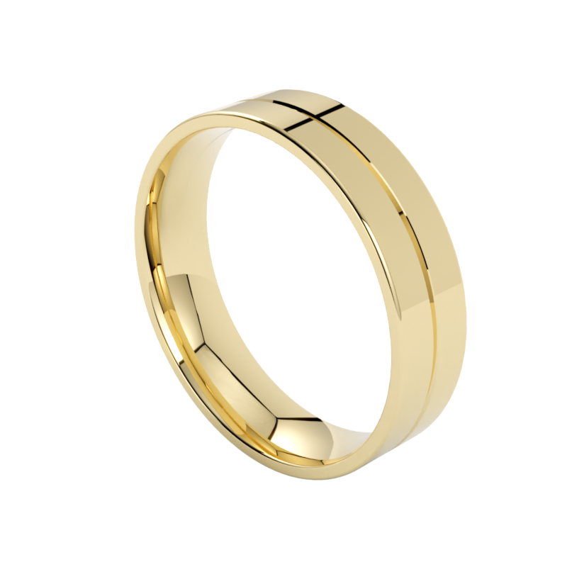 Wysokogatunkowa obrączka ślubna z żółtego złota